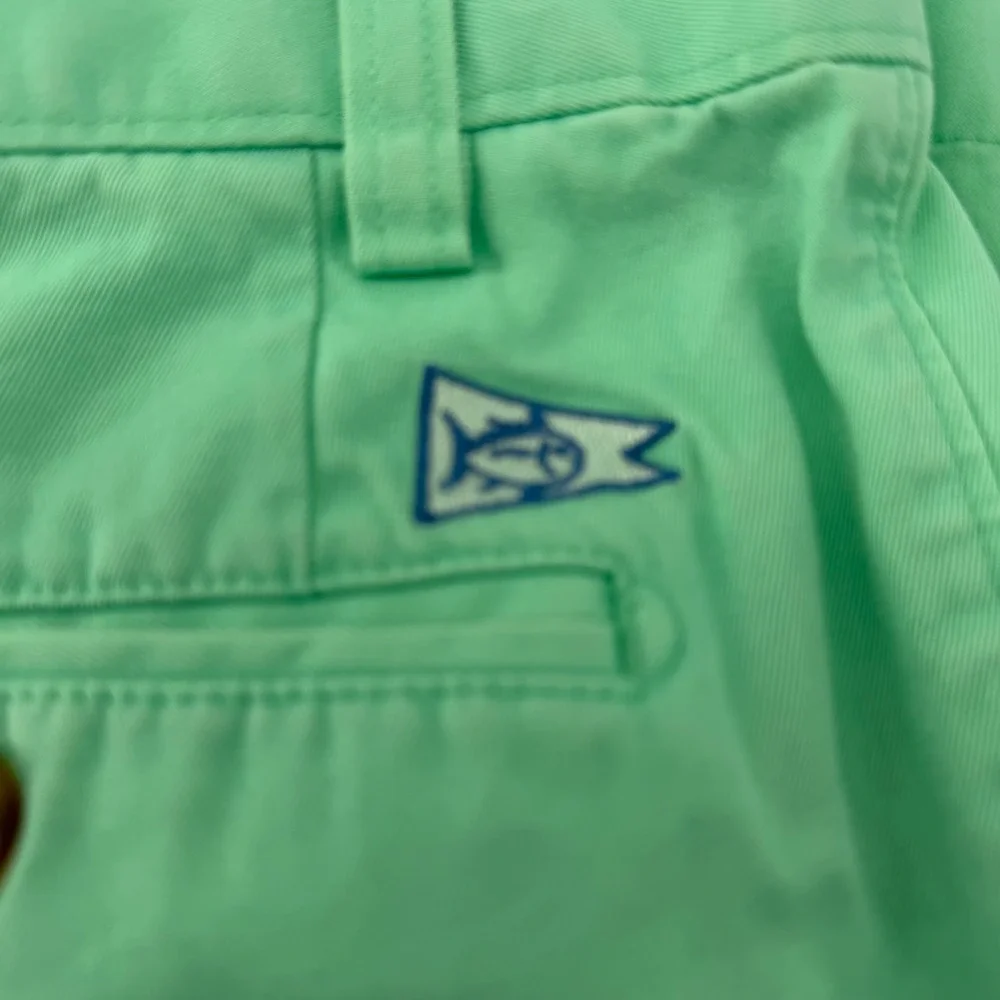 Southern Tide Shorts Mens 34 Mint Green Chino Cotton Twill Preppy Skipjack 8.5
